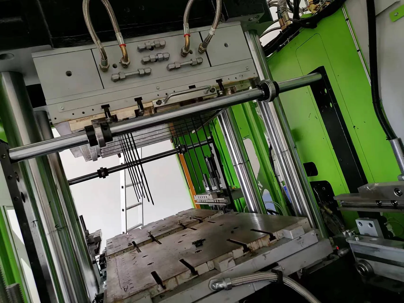 Inside a moulding press