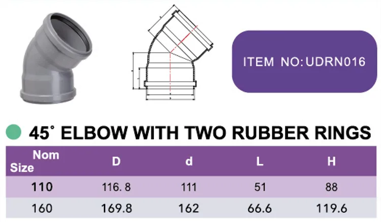 45 degree rubber elbow manufacturing