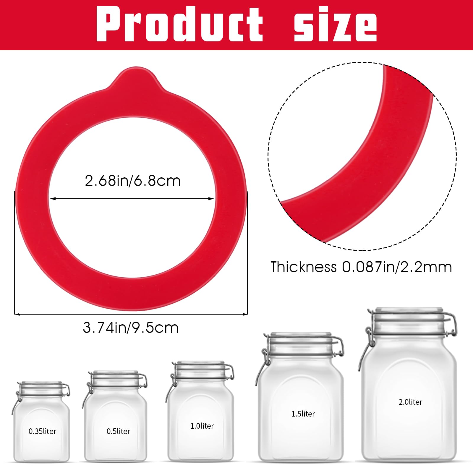 jar gasket sizes manufacturing