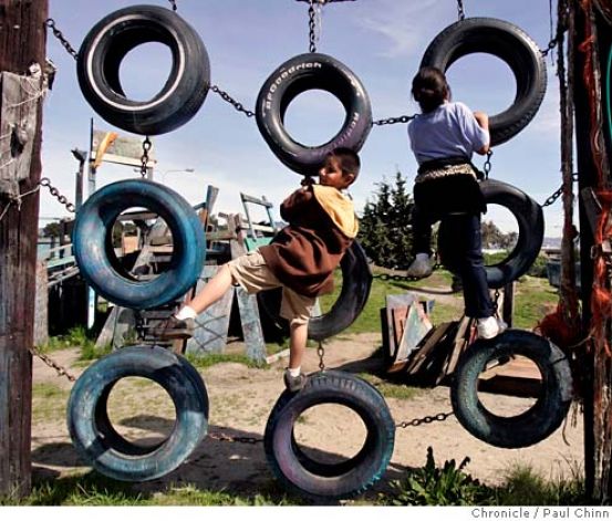 recycled tires for playground manufacturing