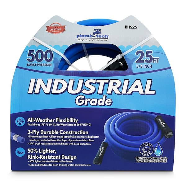 rubber garden hose 25 ft manufacturing